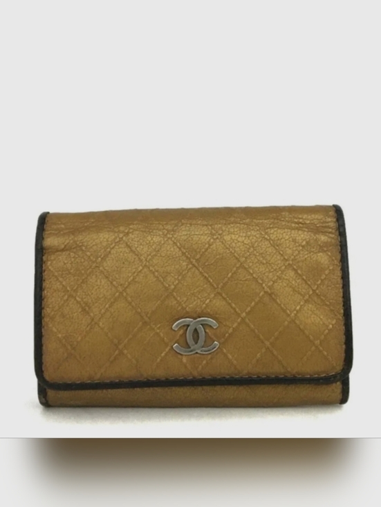 CHANEL Handbags - CHANEL Quilted Matelasse CC Logo Lambskin 6 Key Case/3U1226
